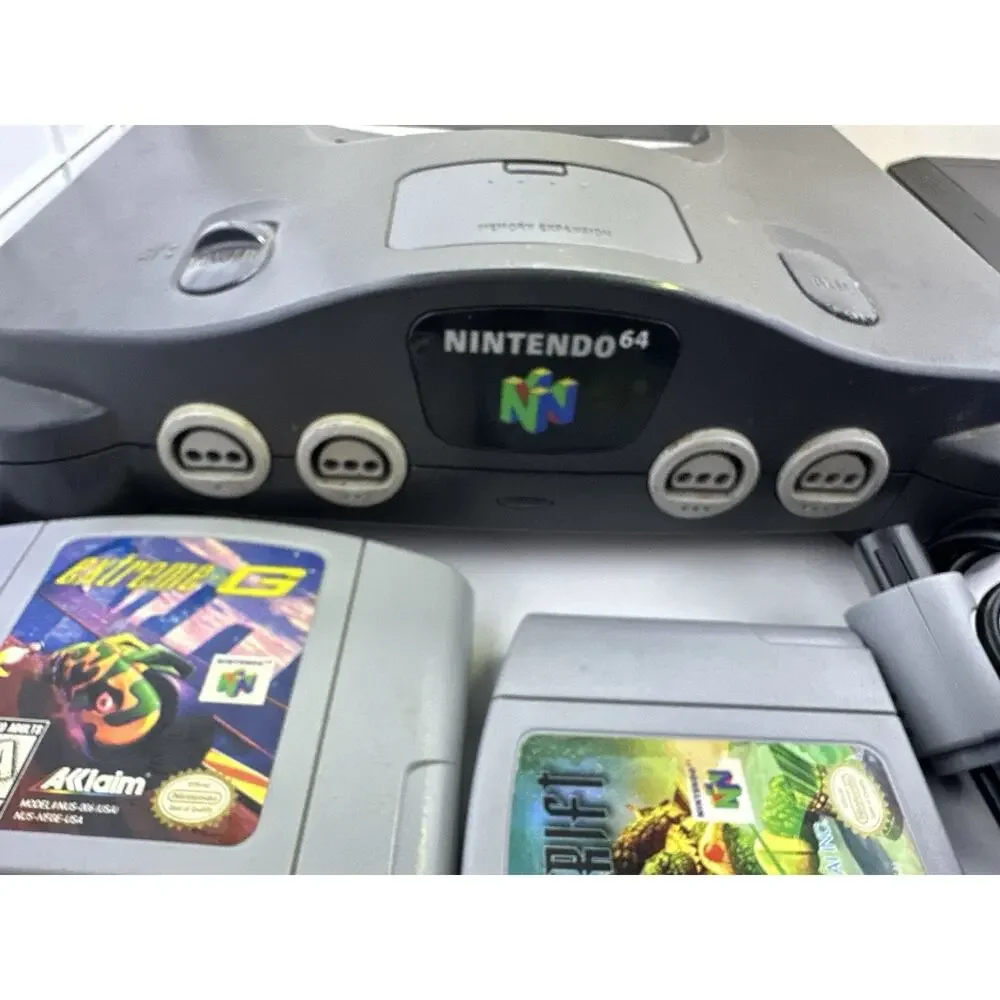 Nintendo 64 N64 Console Bundle w Controller Power Supply AV Cord 3 Games Retro